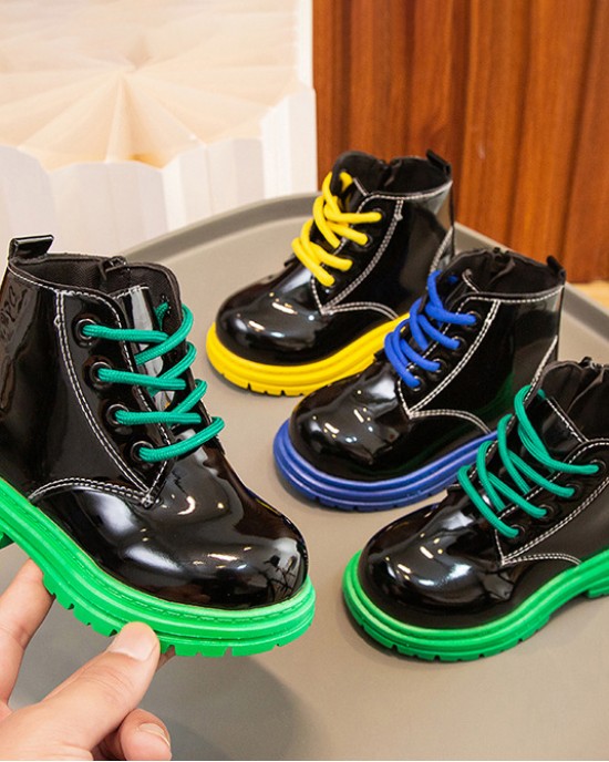 Kids Fashion Colorful PU Boots