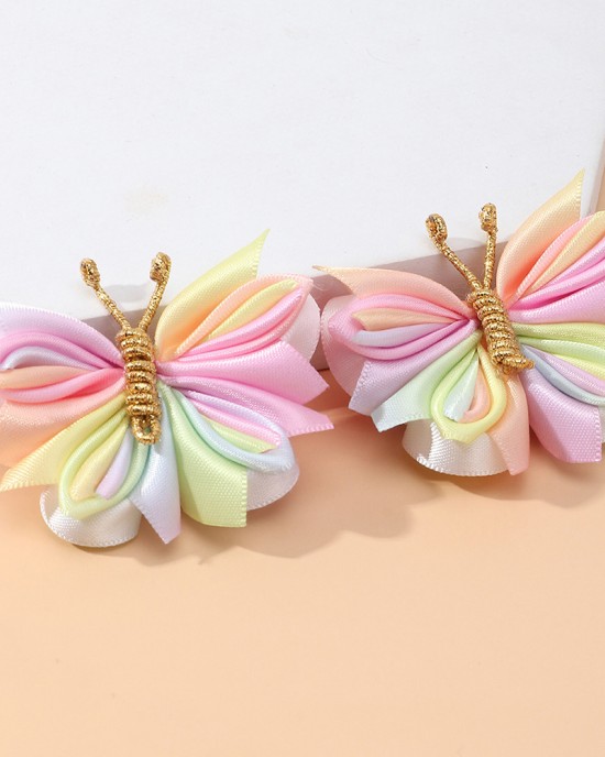 2-piece Girls Sweet Butterfly Styled Hair Clips Set