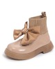 Girls Fashion Bowknot PU Boots - 33355