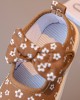 Girls Cute Floral Print Bow Shoes