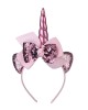 Girls Sweet Sequin Bow Unicorn Headband