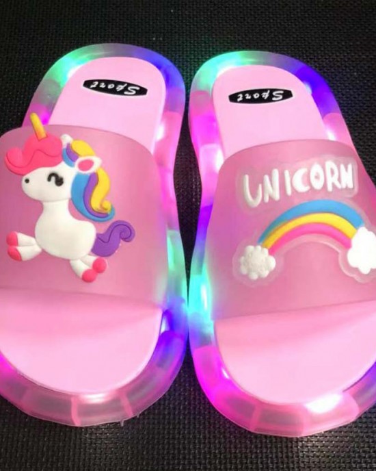 Kid's Cartoon Pattern Luminous LED Slippers