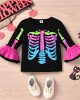 【18M-6Y】2-piece Girls Halloween Printed T-shirt And Pants Set - 34214