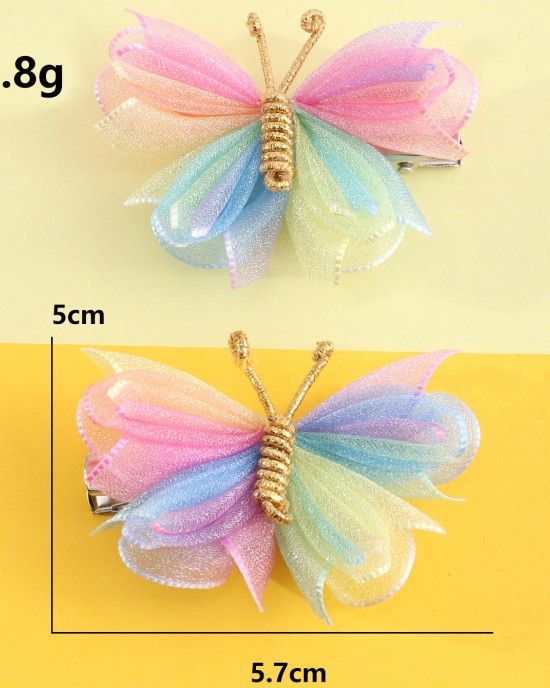 2-piece Girls Sweet Butterfly Styled Hair Clips Set