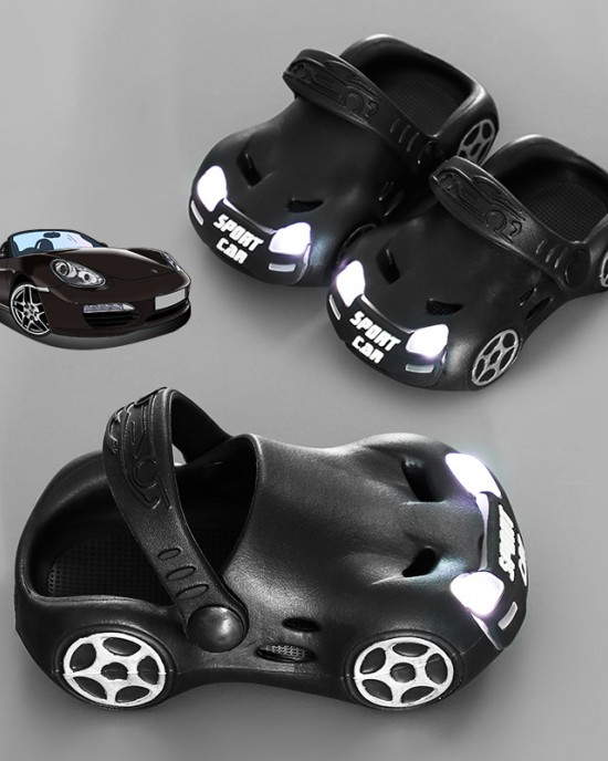 Kids Car-Shaped LED Luminous Slippers