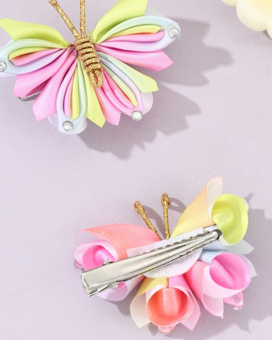 2-piece Girls Sweet Butterfly Styled Hair Clips Set