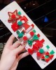 10-piece Girl Christmas Red Hair Clips