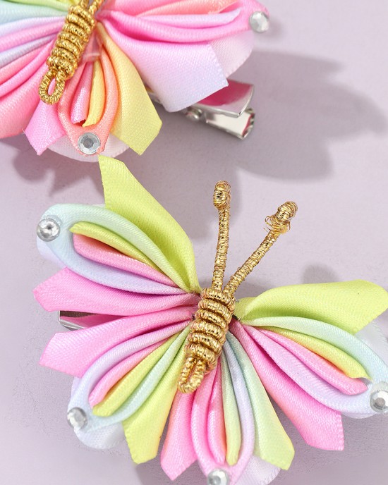 2-piece Girls Sweet Butterfly Styled Hair Clips Set