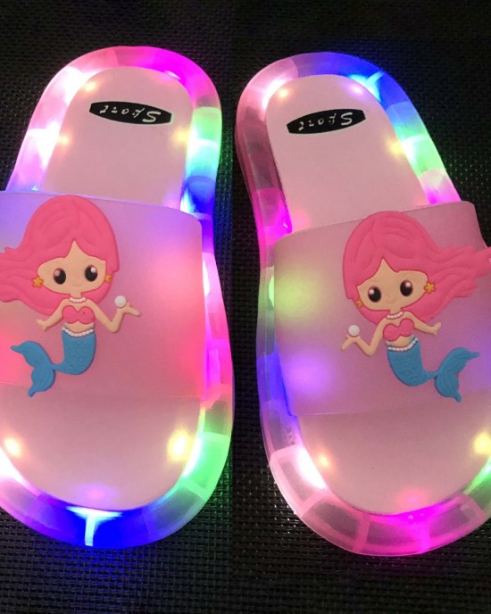 Kid's Cartoon Pattern Luminous LED Slippers