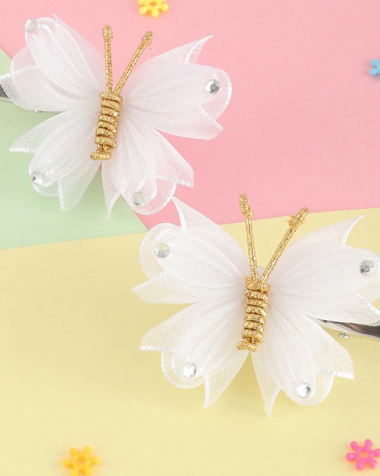 2-piece Girls Sweet Butterfly Styled Hair Clips Set