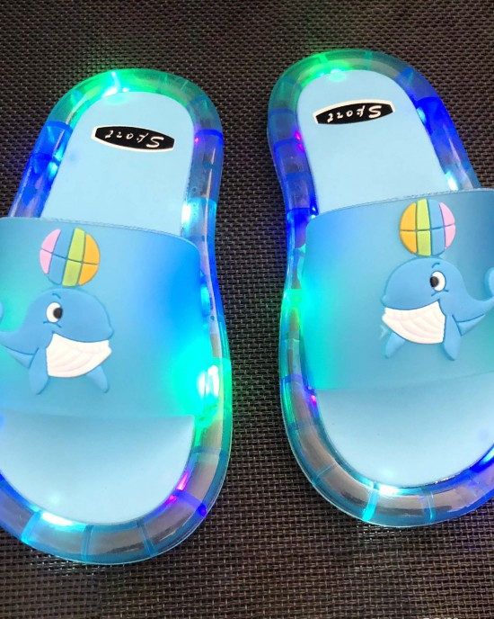 Kid's Cartoon Pattern Luminous LED Slippers