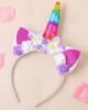 Girl Cute Unicorn Flowers Headband