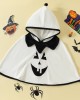 【12M-5Y】Unisex Cute Halloween Embroidered Colorblock Hooded Cape