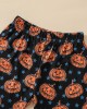 【12M-5Y】3-piece Girls Cute Halloween Print Dress And Pants Set