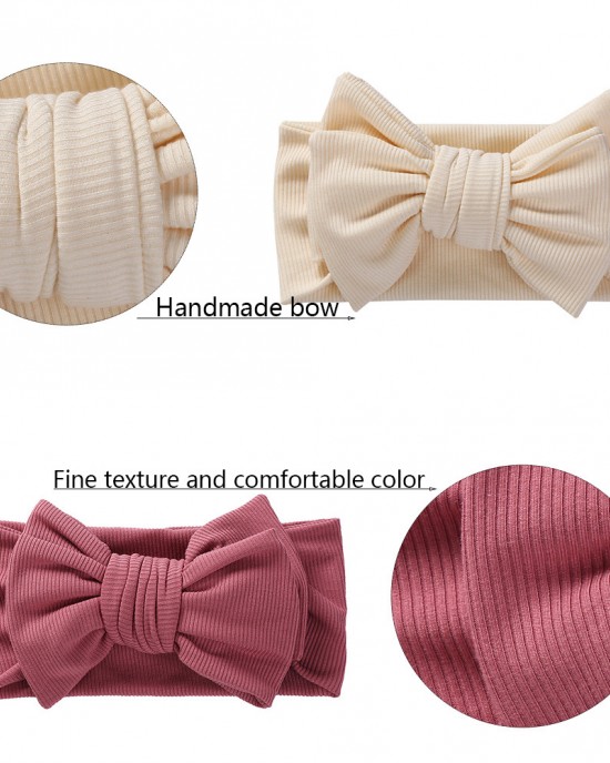 Baby Cotton Elastic Seamless Bowknot Headband