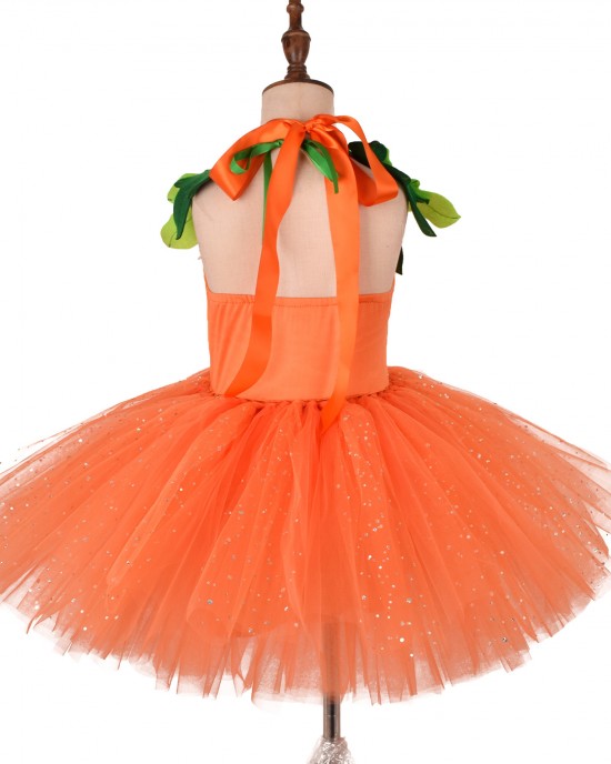 【12M-9Y】3-piece Girl Cute Halloween Layered Tulle Dress Set