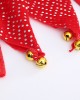 【12M-10Y】Girl Cute Christmas-themed Sequined Irregular Dress Including Santa Hat And Socks