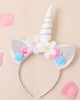 Girl Cute Unicorn Flowers Headband