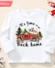 【12M-9Y】Unisex Kids Cotton Stain Resistant Christmas Print Long Sleeve Tee