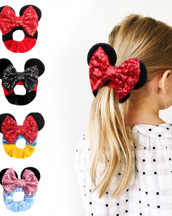 Girls Multicolor Velvet Bow Hair Accessories