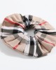 Cotton Khaki Plaid Hair Accessories