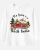 【12M-9Y】Unisex Kids Cotton Stain Resistant Christmas Print Long Sleeve Tee