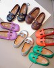 Girls Multicolor Solid Leather Shoes