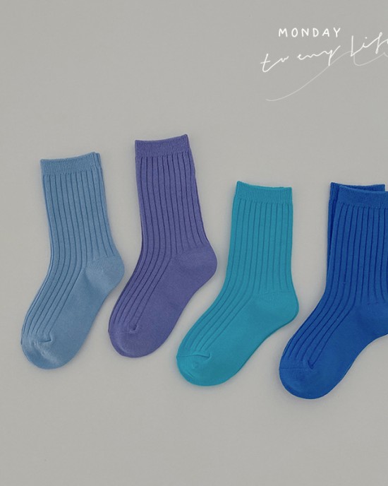 【1Y-12Y】4-pack Unisex Kids Colorful Cotton Socks