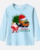 【12M-9Y】Unisex Kid Cotton Stain Resistant Christmas Truck Print Long Sleeve Tee