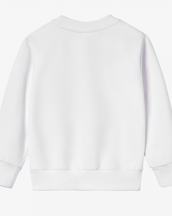 【12M-9Y】Unisex Kids Cotton Stain Resistant Christmas Golden Retriever Dog Print Long Sleeve Sweatshirt